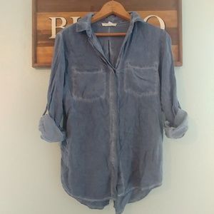 Anthropologie XS Chambrey Button Down Excellent